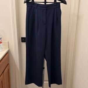 Abercrombie & Fitch Deep Navy Wide-Leg Trousers
